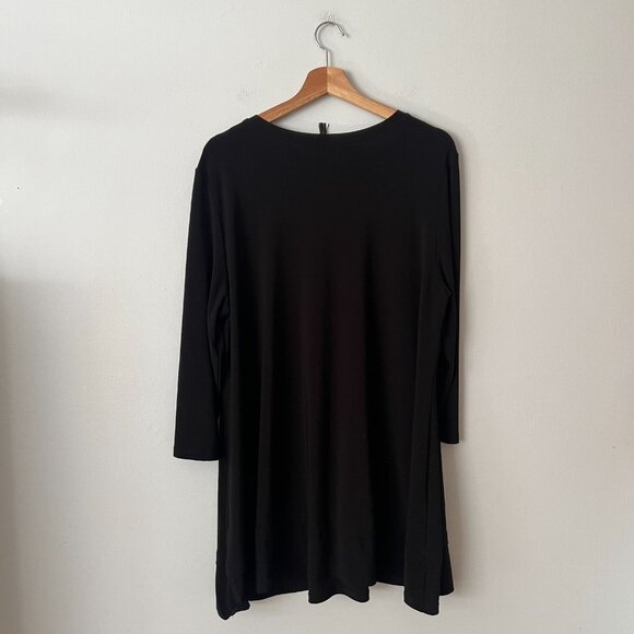 IC by Connie K Black Stretch Scoop Neck Tunic Top Women's Plus Size XXL - Picture 6 of 8
